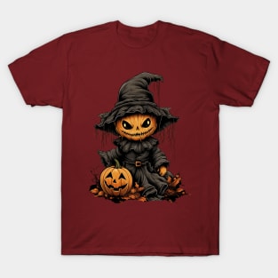 Evil Pumpkin Doll Halloween T-Shirt